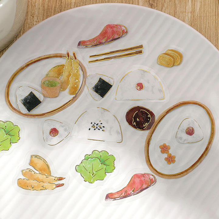 BGM Foil Stamping Clear Seal: Food Diary - Japanese Style Bento — in use