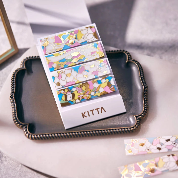 (DD) KITTA Masking Tape - Clear Gift (Gold Foil) — close-up