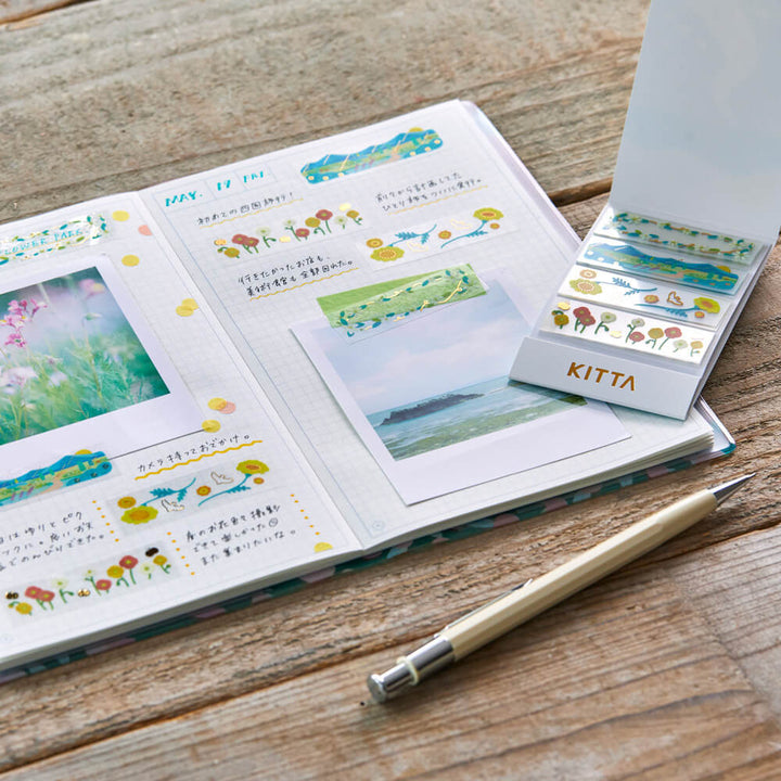 KITTA Masking Tape - Clear Stained Glass (Gold Foil) — flat lay