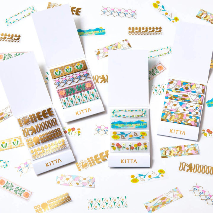 KITTA Masking Tape - Clear Uraraka (Gold Foil) — flat lay