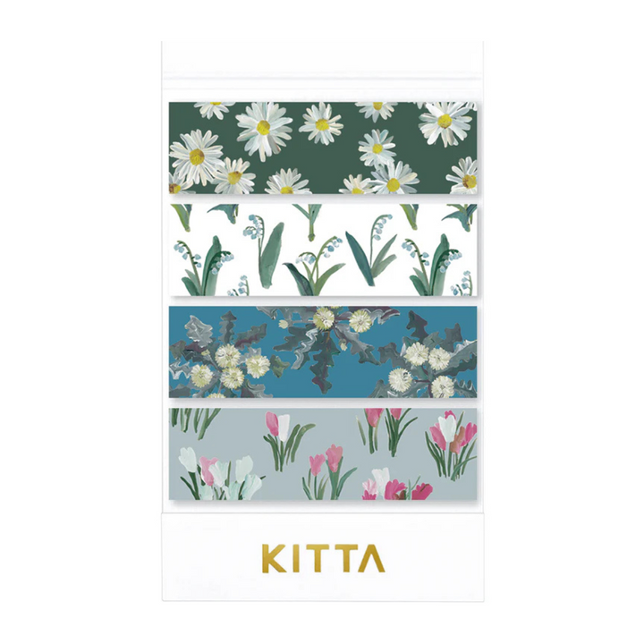 KITTA Washi Tape - Flower 9 — roll front