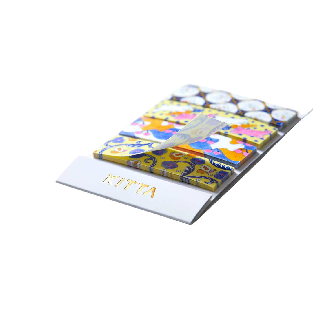 KITTA Washi Tape - Collage Suisai (Silver Foil) — close-up