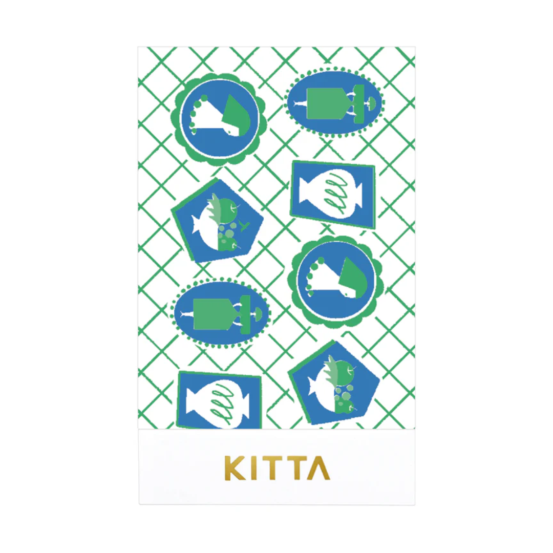 KITTA Washi Tape - Collage Waxy (Silver Foil) — pattern detail