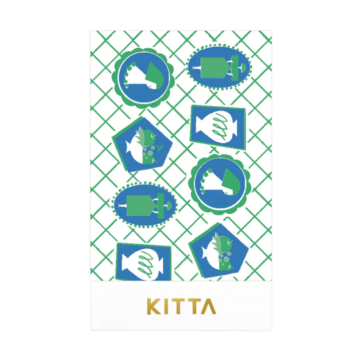 KITTA Washi Tape - Collage Waxy (Silver Foil) — pattern detail