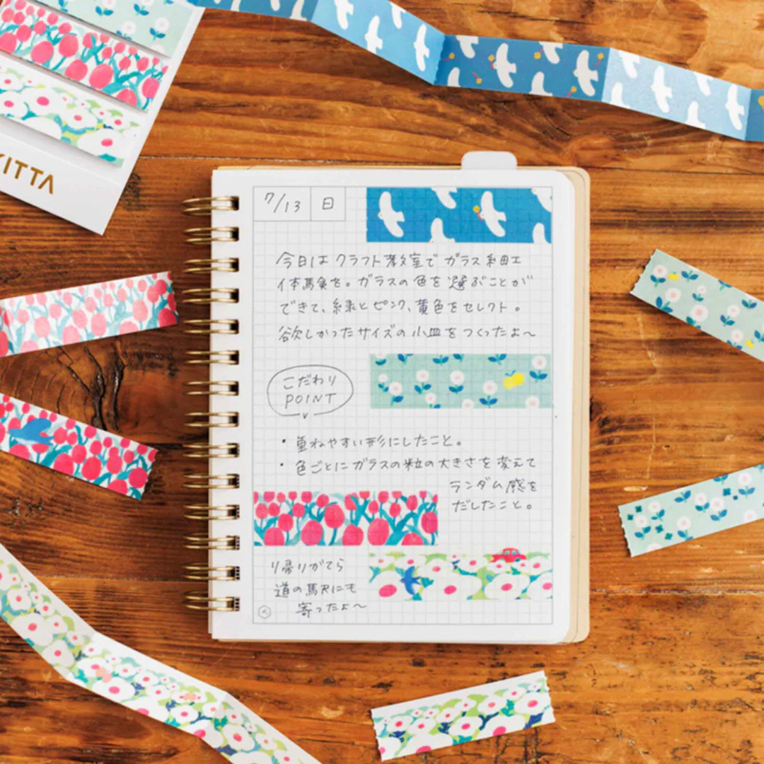 KITTA Washi Tape - Extended (Jabara) Fukei — close-up