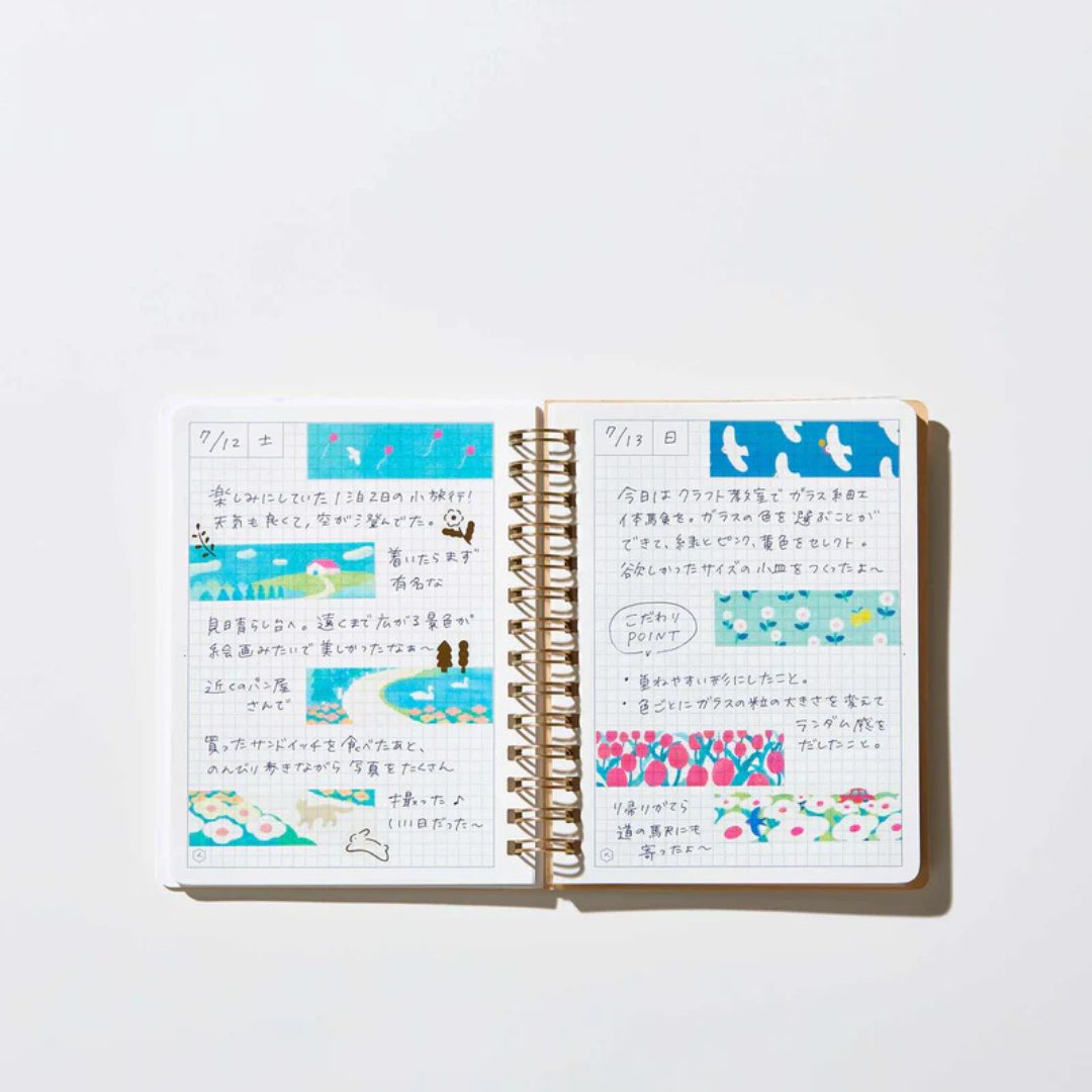 KITTA Washi Tape - Extended (Jabara) Fukei — roll side