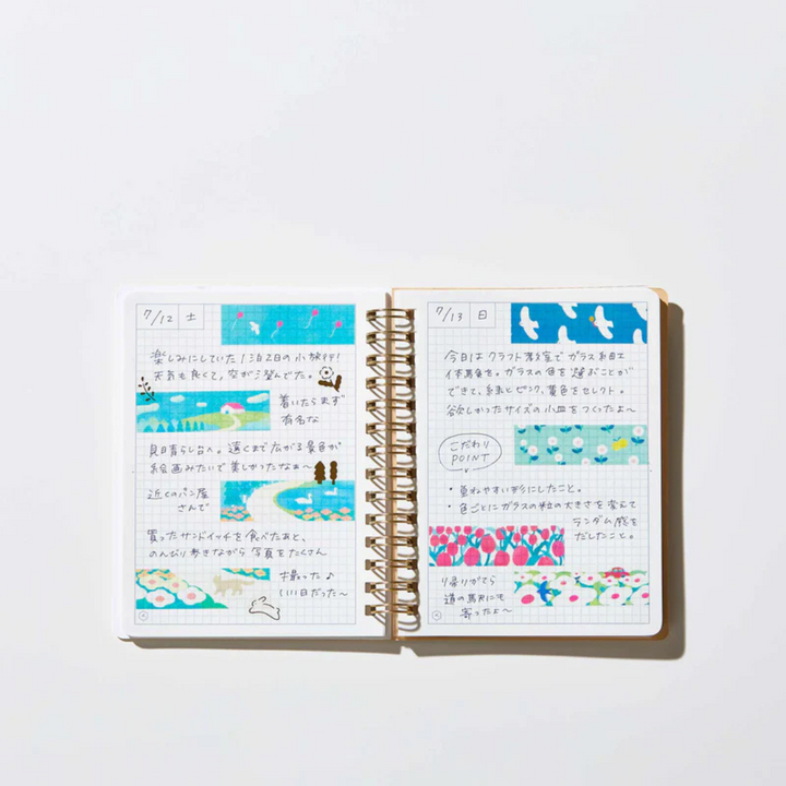 KITTA Washi Tape - Extended (Jabara) Fukei — roll side