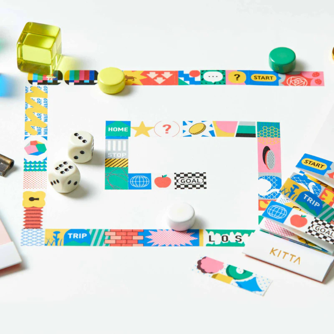 (DD) KITTA Washi Tape - Extended (Jabara) Sugoroku — with packaging
