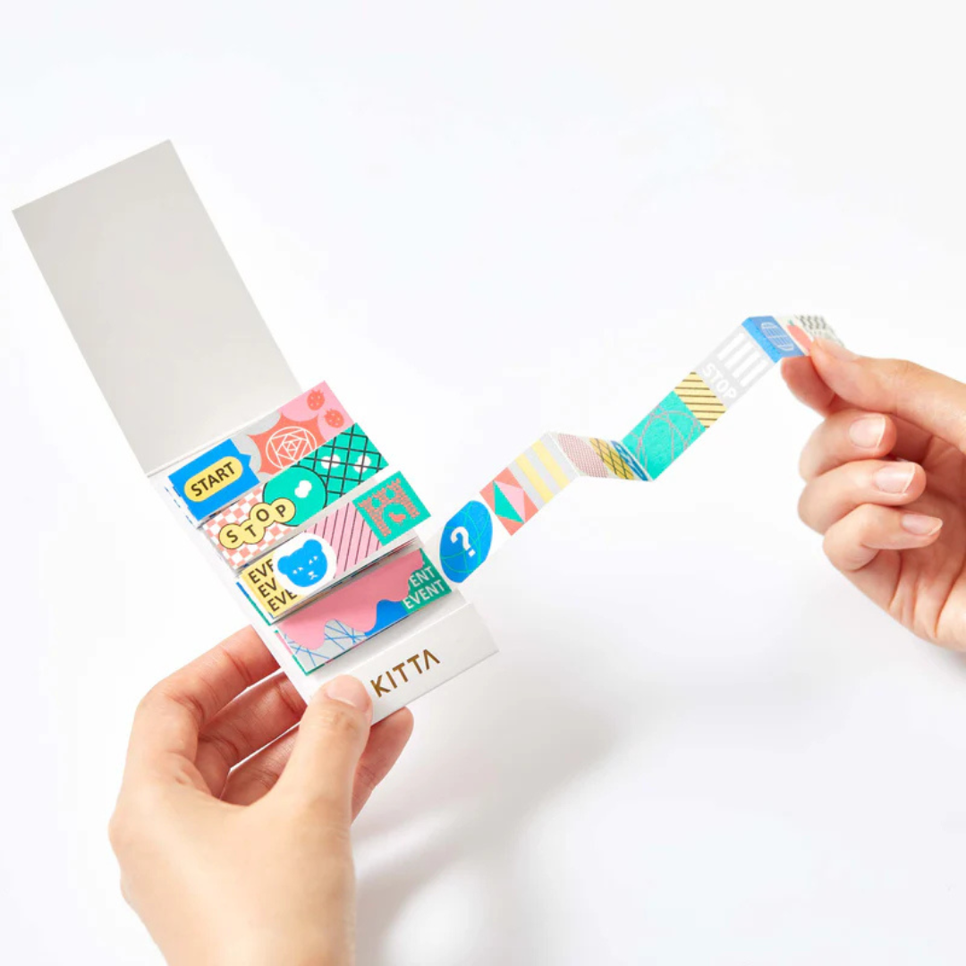 (DD) KITTA Washi Tape - Extended (Jabara) Sugoroku — roll side
