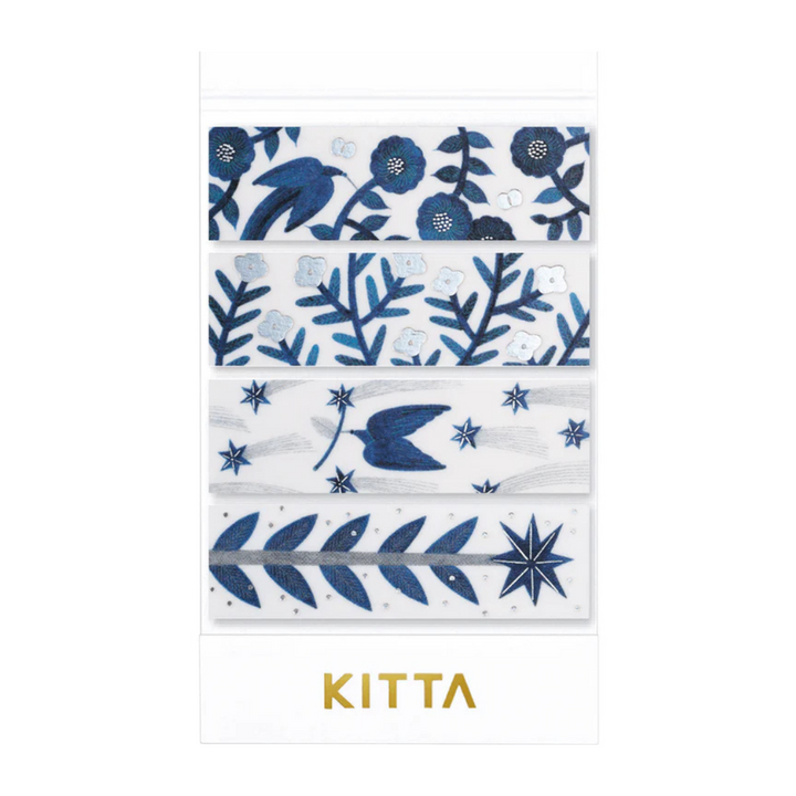 KITTA Washi Tape - Hikari (Silver Foil) — roll front