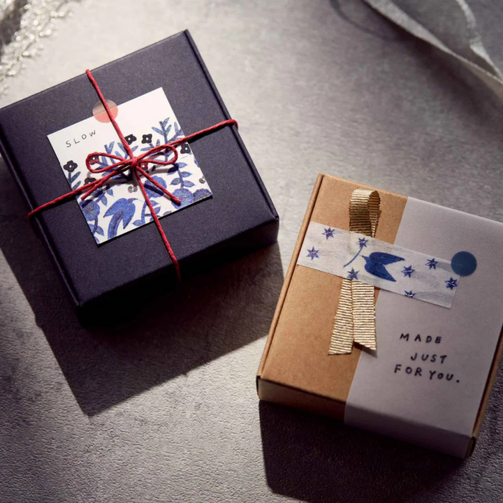 KITTA Washi Tape - Hikari (Silver Foil) — applied on surface