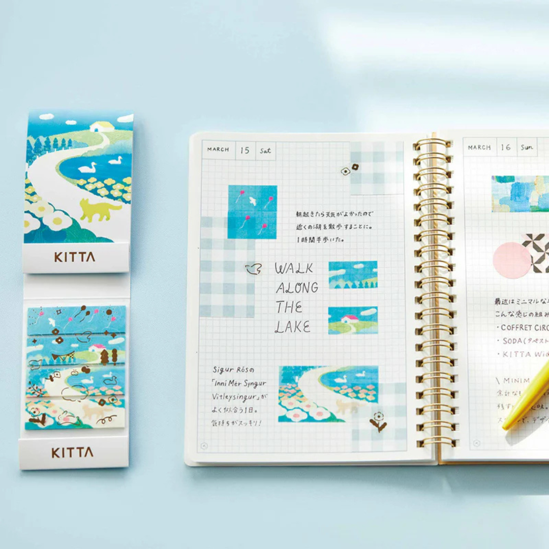 KITTA Washi Tape - Collage Oka (Gold Foil) — close-up