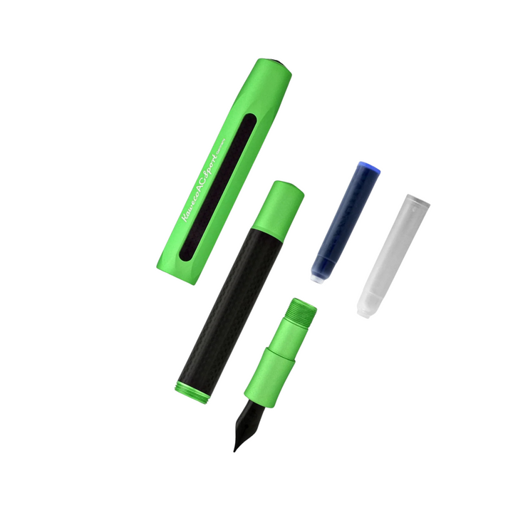 Kaweco AC Sport Fountain Pen - Green — barrel detail