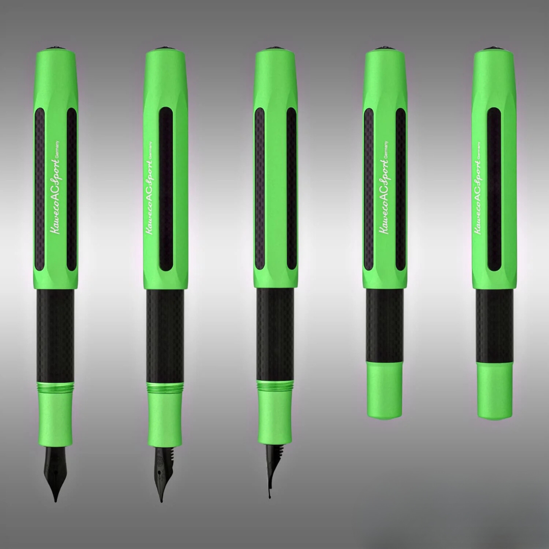 Kaweco AC Sport Fountain Pen - Green — flat lay