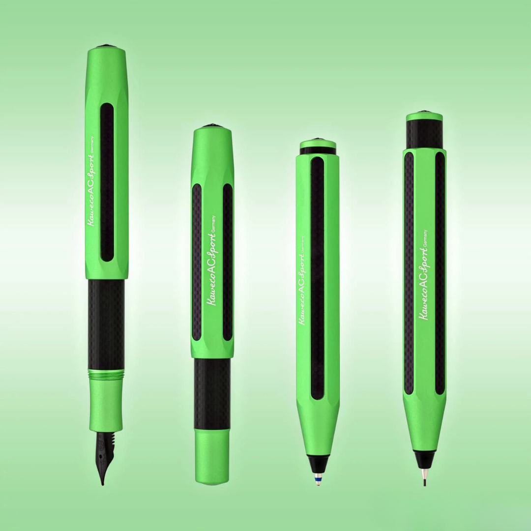 Kaweco AC Sport Fountain Pen - Green — flat lay