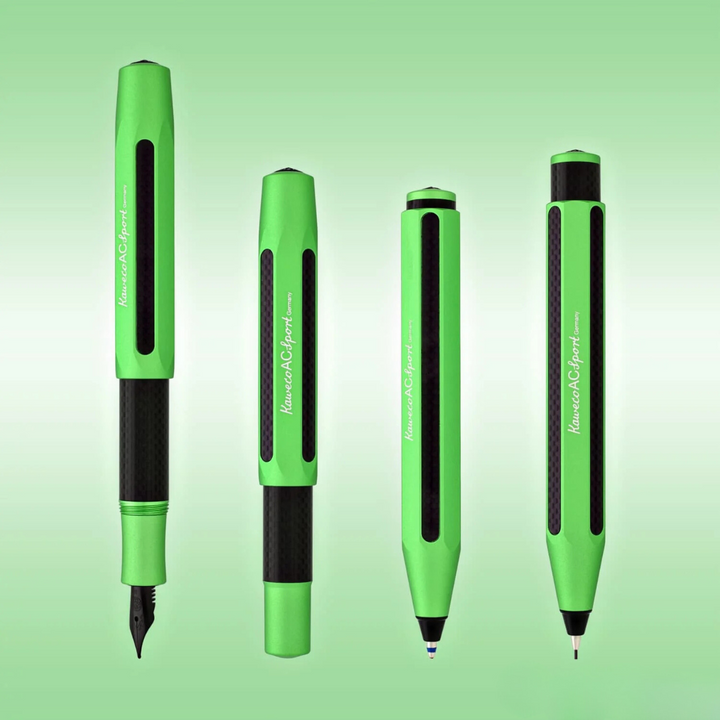 Kaweco AC Sport Fountain Pen - Green — flat lay