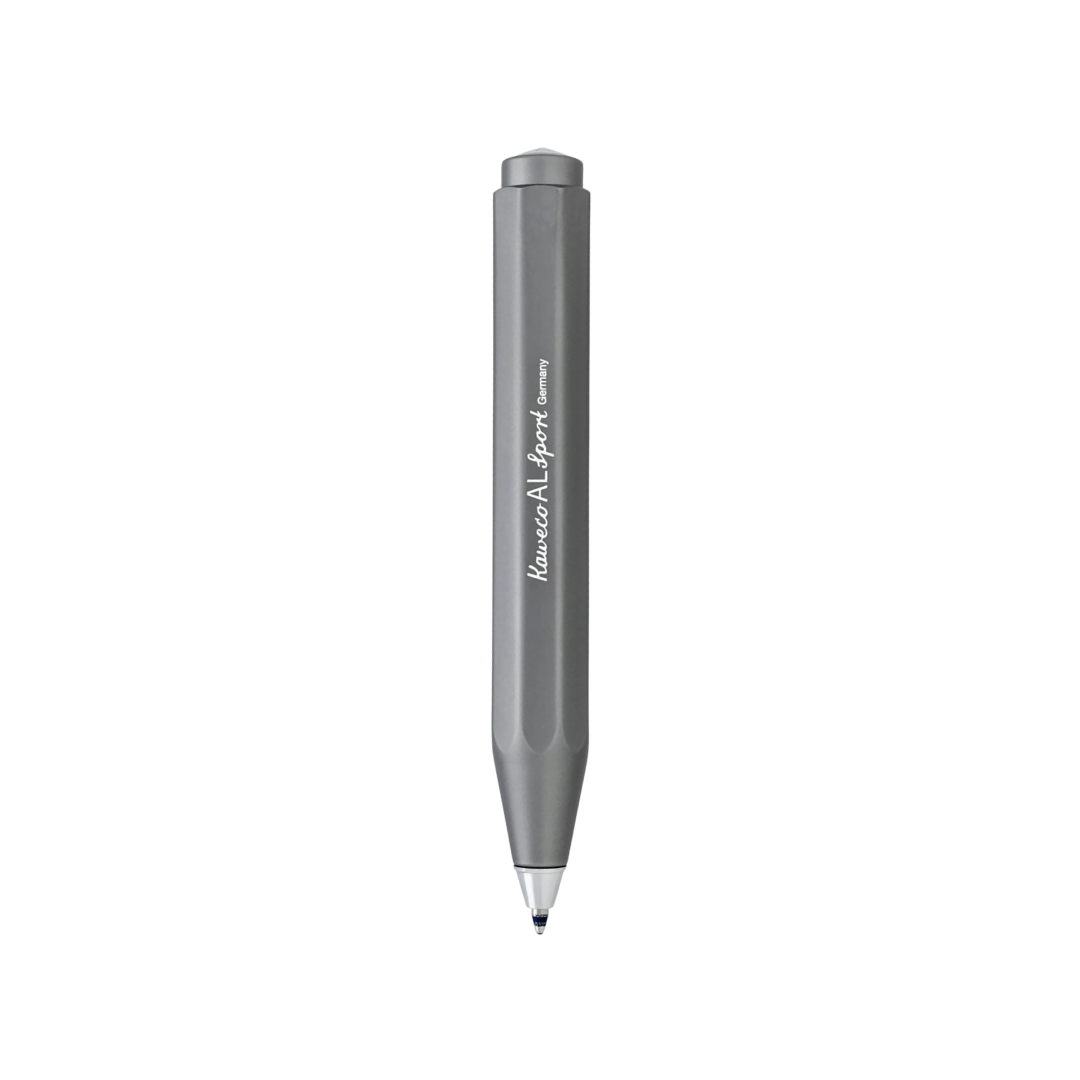 Kaweco AL Sport Ballpoint Pen - Anthracite — writing at an angle
