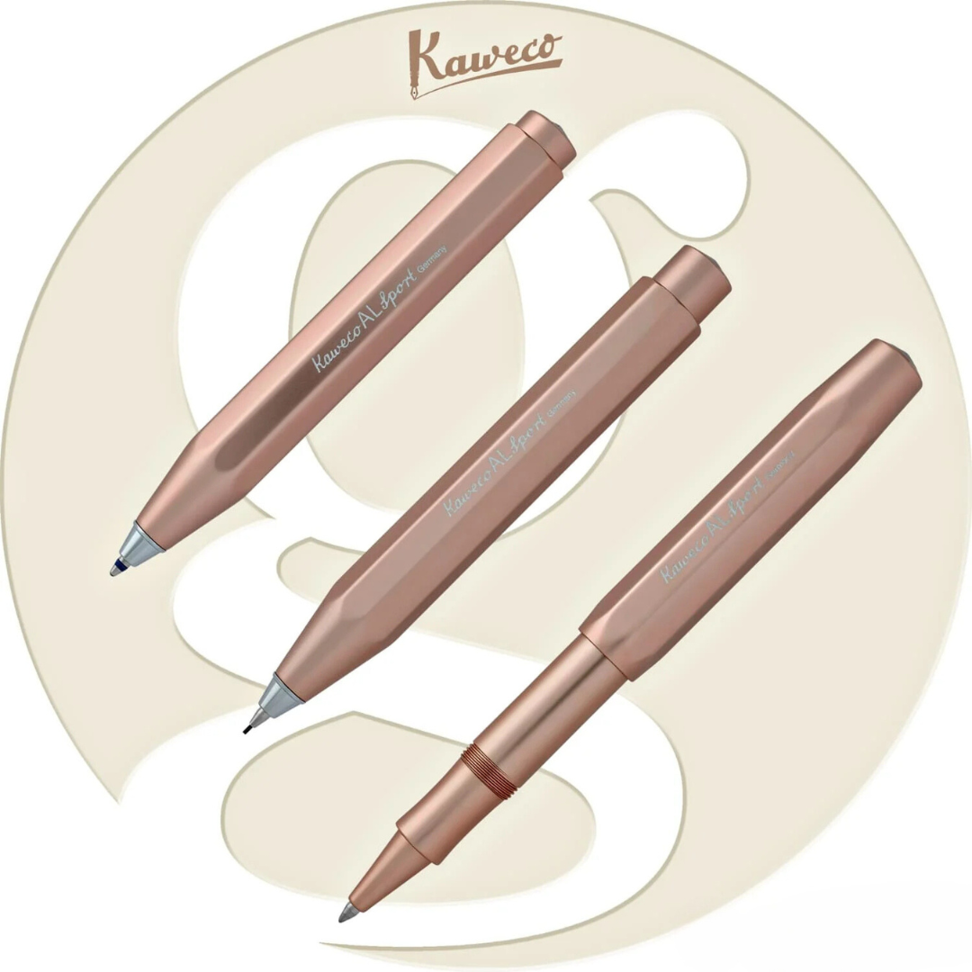 Kaweco AL Sport Ballpoint Pen - Rose Gold — barrel detail