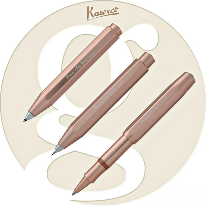 Kaweco AL Sport Ballpoint Pen - Rose Gold — barrel detail