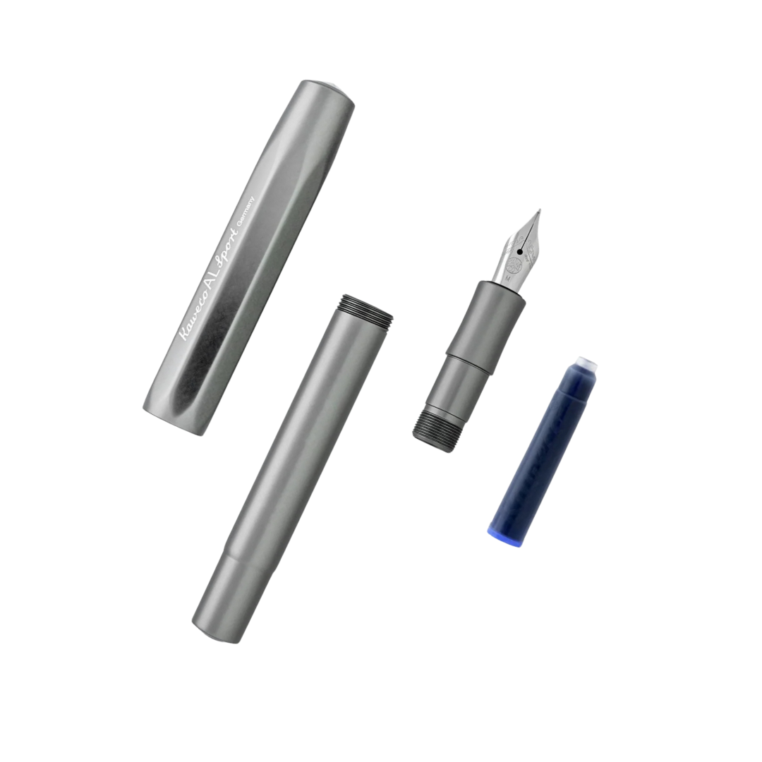 Kaweco AL Sport Fountain Pen in Anthracite — Kaweco fountain pen — precision nib writing instrument, at Cityluxe Singapore stationery store
