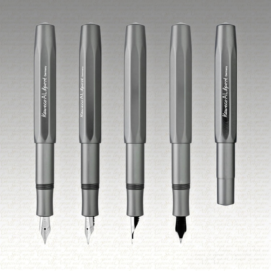 Kaweco AL Sport Fountain Pen in Anthracite — Kaweco fountain pen — precision nib writing instrument, at Cityluxe Singapore stationery store