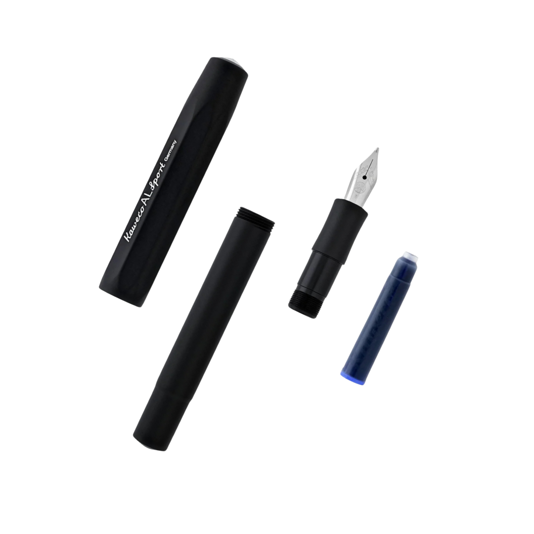 Kaweco AL Sport Fountain Pen - Black — barrel detail