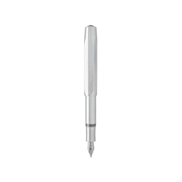 Kaweco AL Sport Fountain Pen - Raw Aluminium — barrel detail