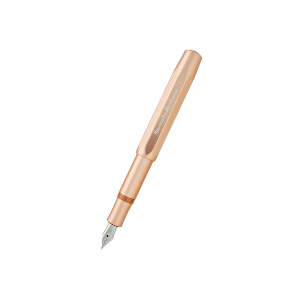 Kaweco AL Sport Fountain Pen in Rose Gold — Kaweco fountain pen — precision nib writing instrument, at Cityluxe Singapore stationery store