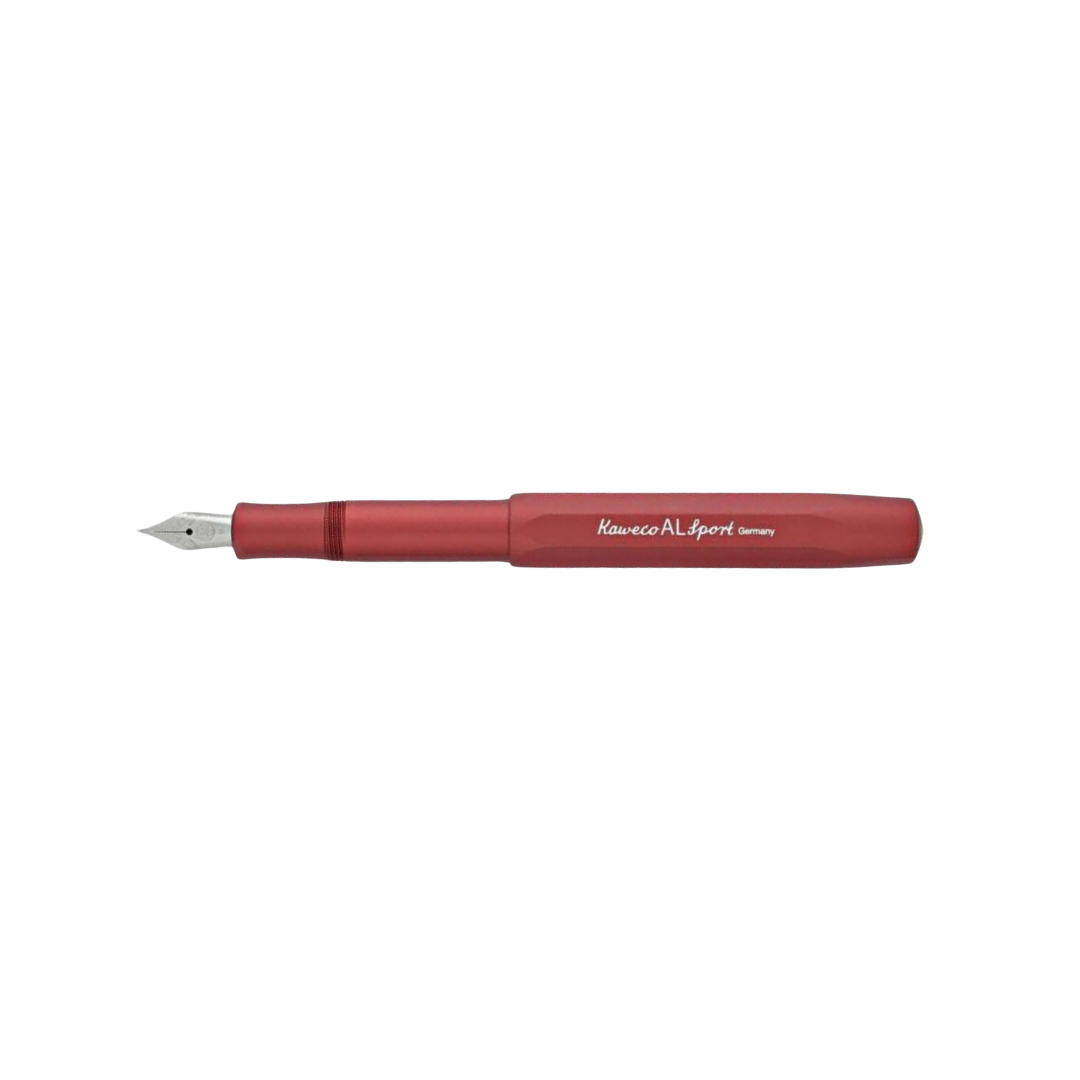 Kaweco AL Sport Fountain Pen Deep in Red — Kaweco fountain pen — precision nib writing instrument, at Cityluxe Singapore stationery store