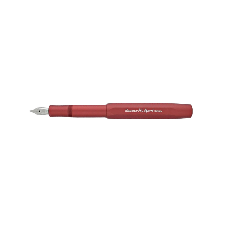 Kaweco AL Sport Fountain Pen Deep in Red — Kaweco fountain pen — precision nib writing instrument, at Cityluxe Singapore stationery store