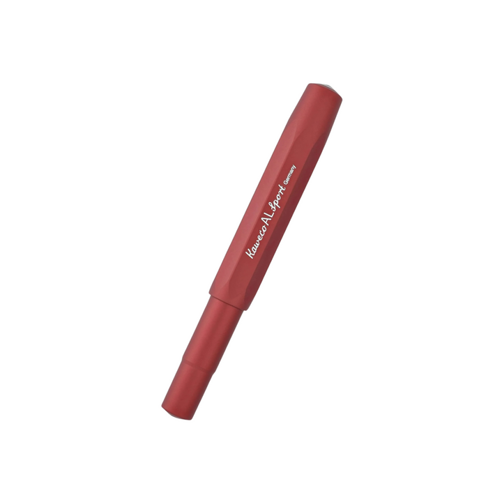 Kaweco AL Sport Fountain Pen Deep in Red — Kaweco fountain pen — precision nib writing instrument, at Cityluxe Singapore stationery store