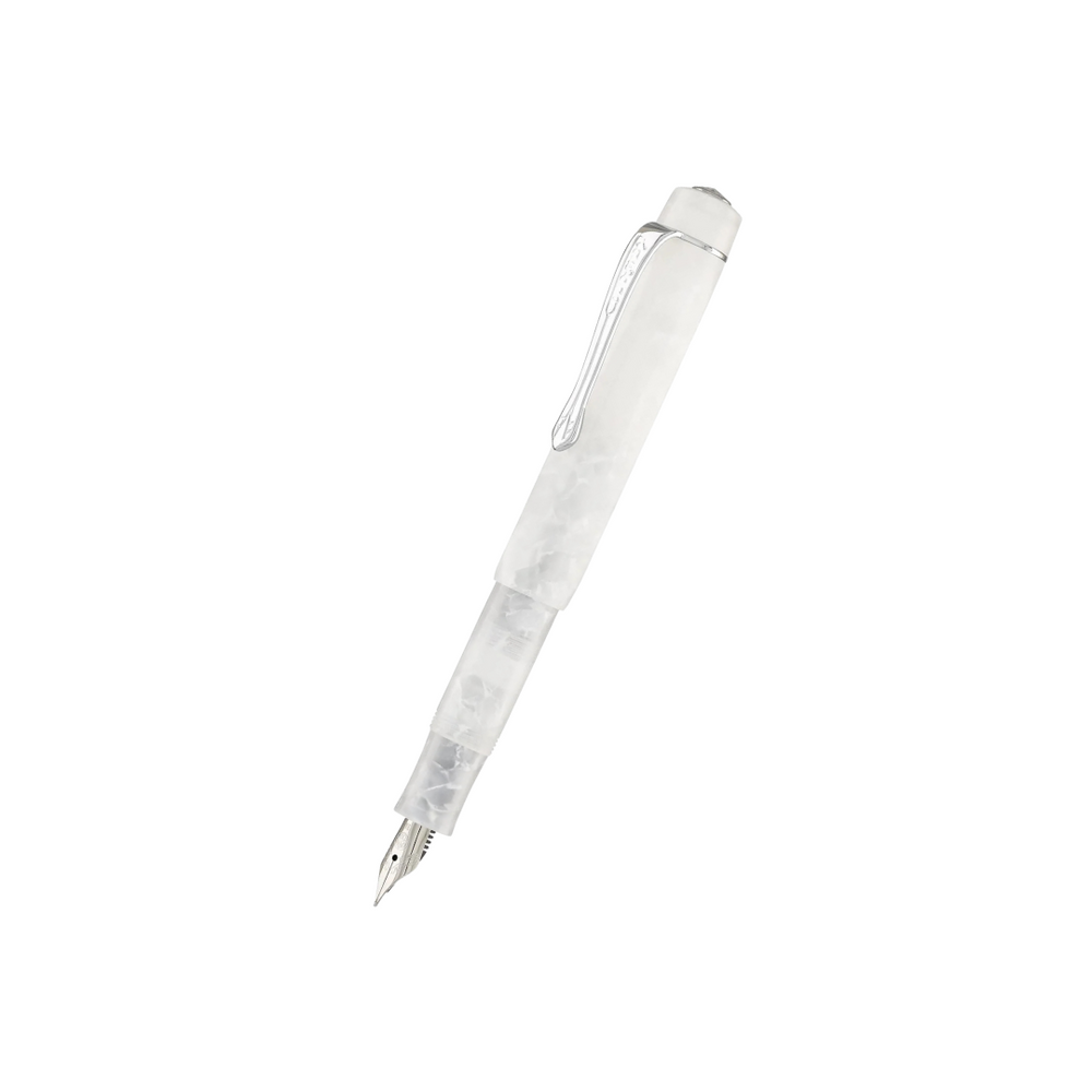 Kaweco Art Sport Fountain Pen - Mineral White — uncapped with cap posted