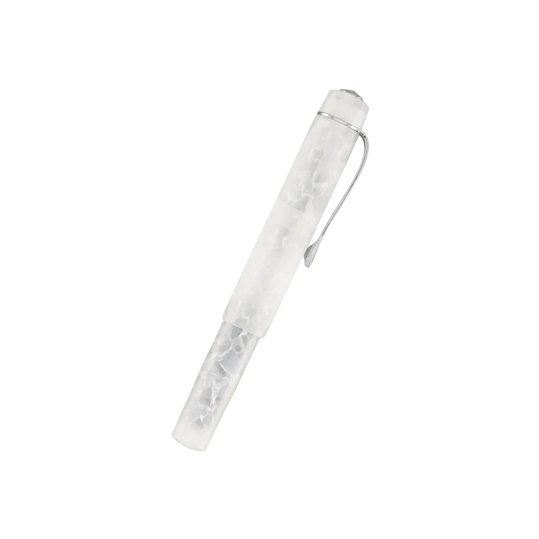 Kaweco Art Sport Fountain Pen - Mineral White — writing at an angle