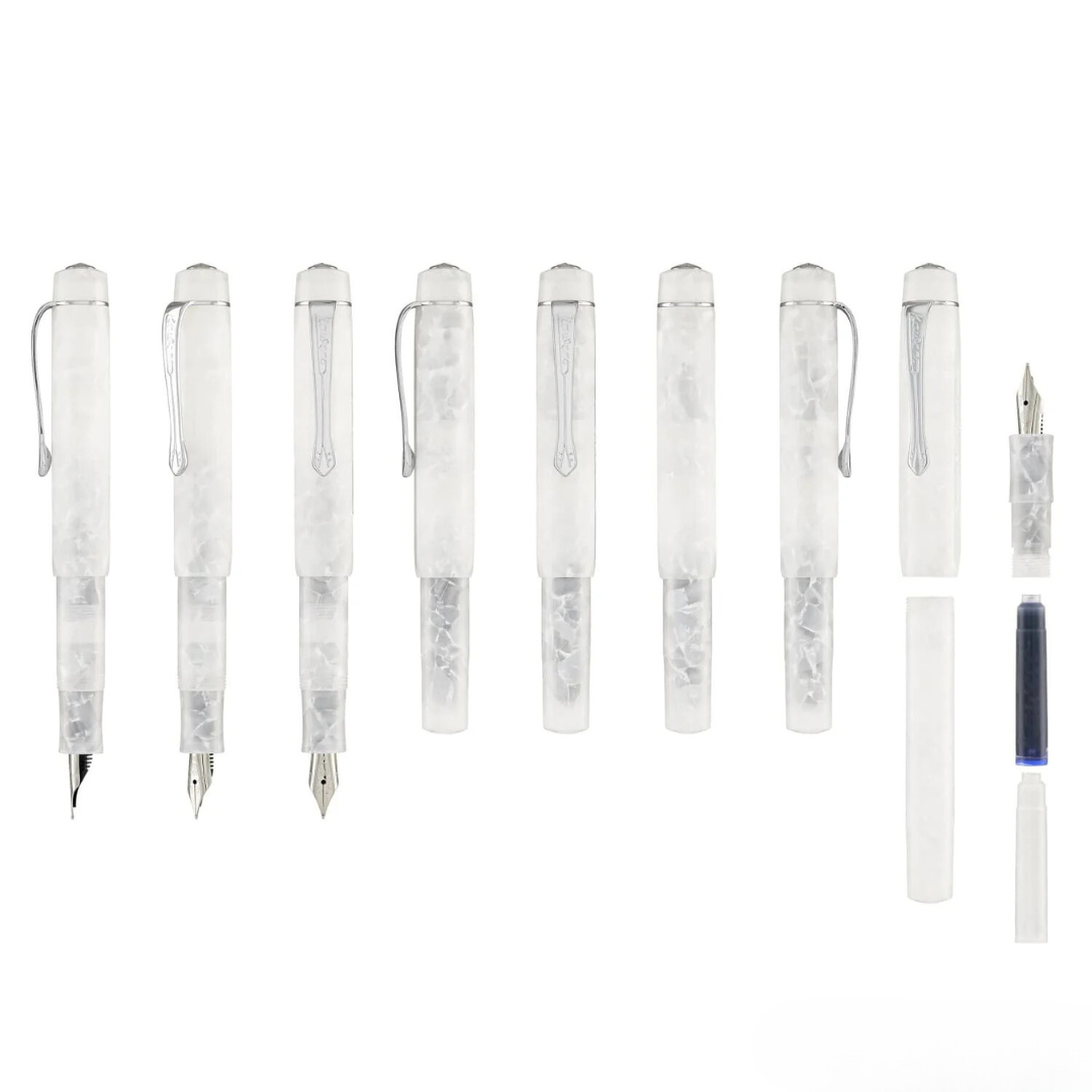 Kaweco Art Sport Fountain Pen - Mineral White — flat lay