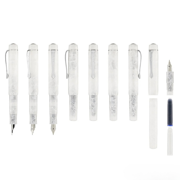 Kaweco Art Sport Fountain Pen - Mineral White — flat lay