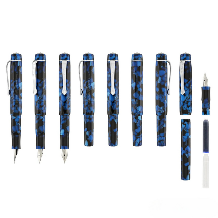 Kaweco Art Sport Fountain Pen - Pebble Blue — flat lay