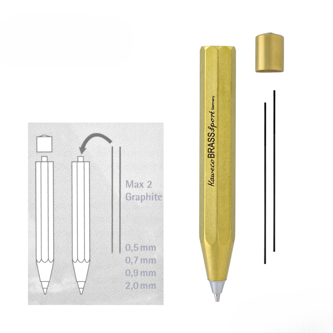 Kaweco Brass Sport Mechanical Pencil — engraving example