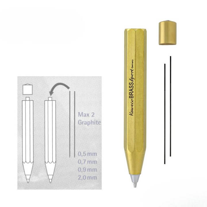 Kaweco Brass Sport Mechanical Pencil — engraving example