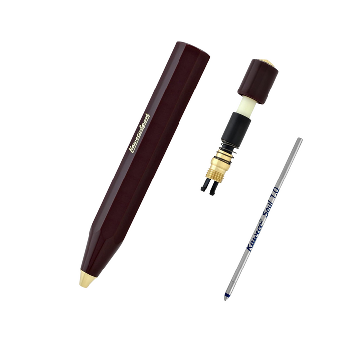 Kaweco Classic Sport Ballpoint Pen in Bordeaux — Kaweco ballpoint pen — reliable smooth-writing everyday pen, at Cityluxe Singapore