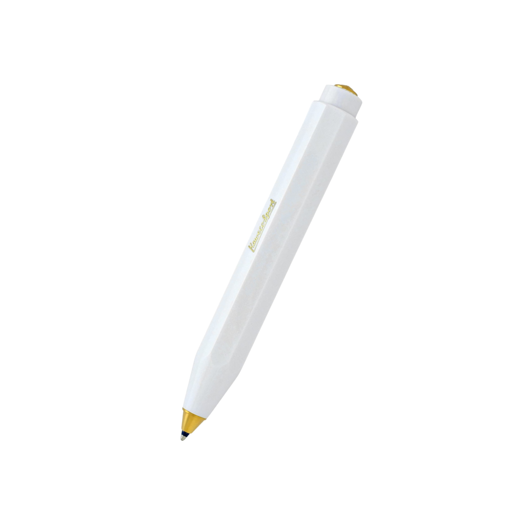 Kaweco Classic Sport Ballpoint Pen in White — Kaweco ballpoint pen — reliable smooth-writing everyday pen, at Cityluxe Singapore