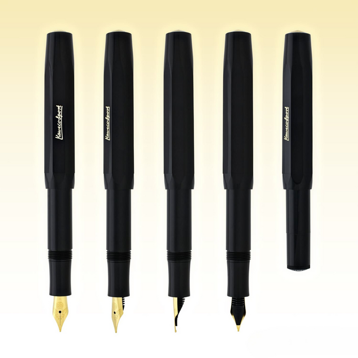 Kaweco Classic Sport Fountain Pen in Black — Kaweco fountain pen — precision nib writing instrument, at Cityluxe Singapore stationery store