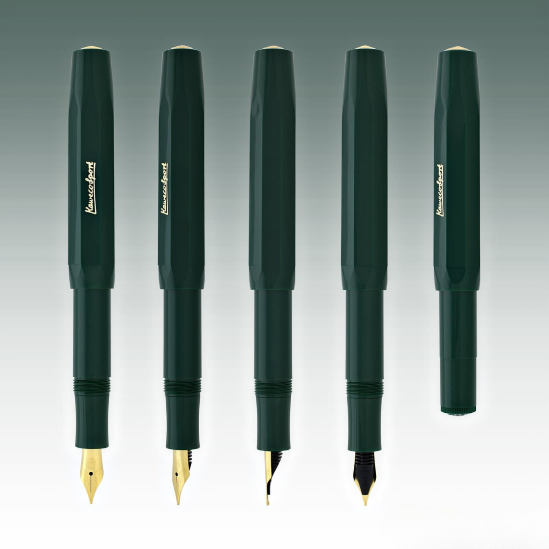 Kaweco Classic Sport Fountain Pen - Green — flat lay