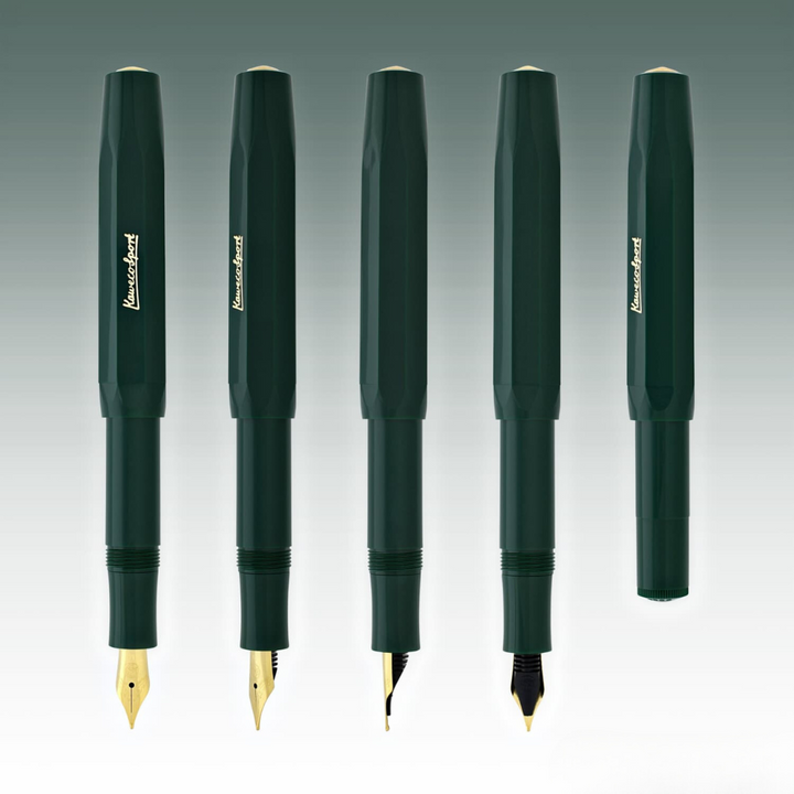 Kaweco Classic Sport Fountain Pen - Green — flat lay