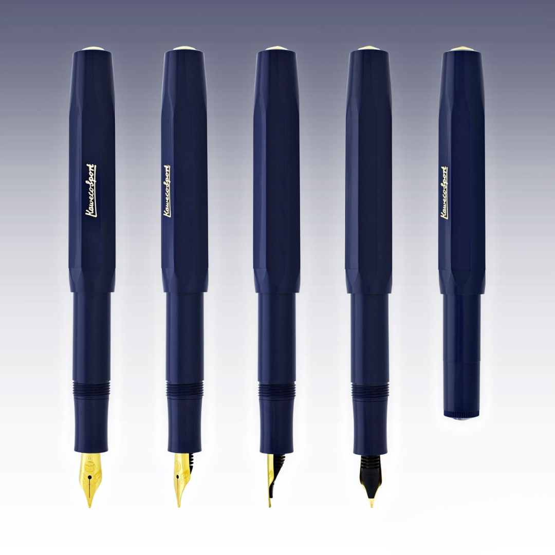 Kaweco Classic Sport Fountain Pen in Navy — Kaweco fountain pen — precision nib writing instrument, at Cityluxe Singapore stationery store