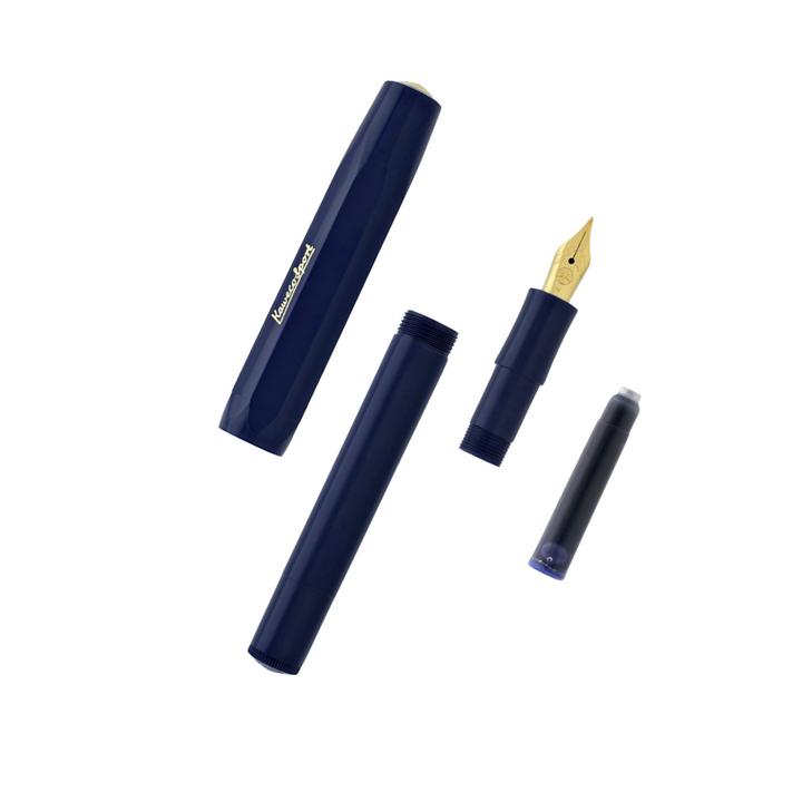 Kaweco Classic Sport Fountain Pen in Navy — Kaweco fountain pen — precision nib writing instrument, at Cityluxe Singapore stationery store