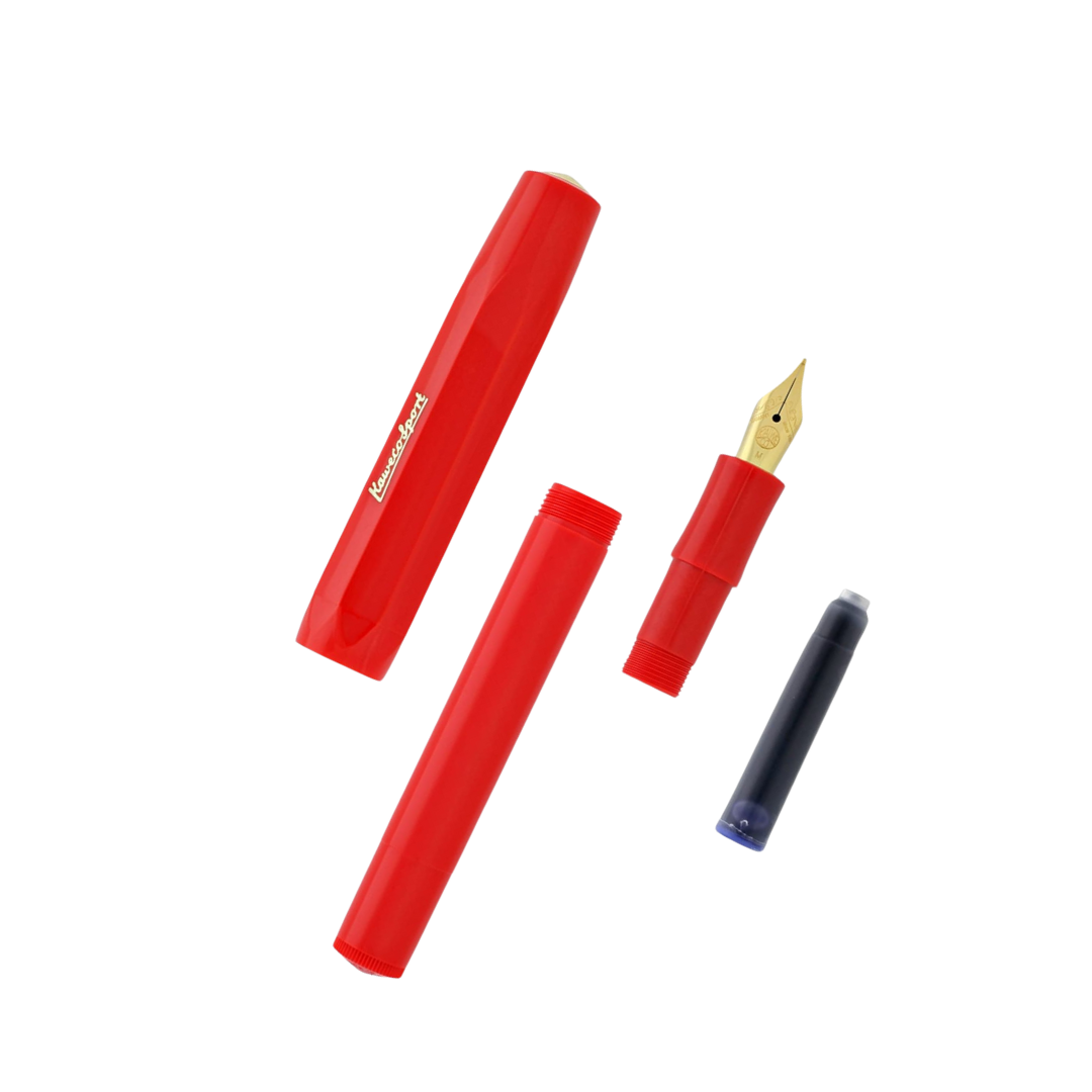 Kaweco Classic Sport Fountain Pen - Red — engraving example