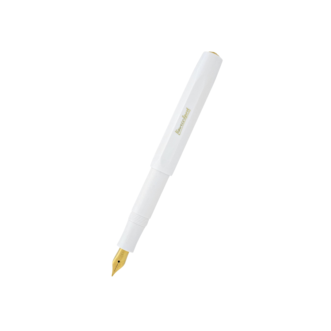 Kaweco Classic Sport Fountain Pen in White — Kaweco fountain pen — precision nib writing instrument, at Cityluxe Singapore stationery store
