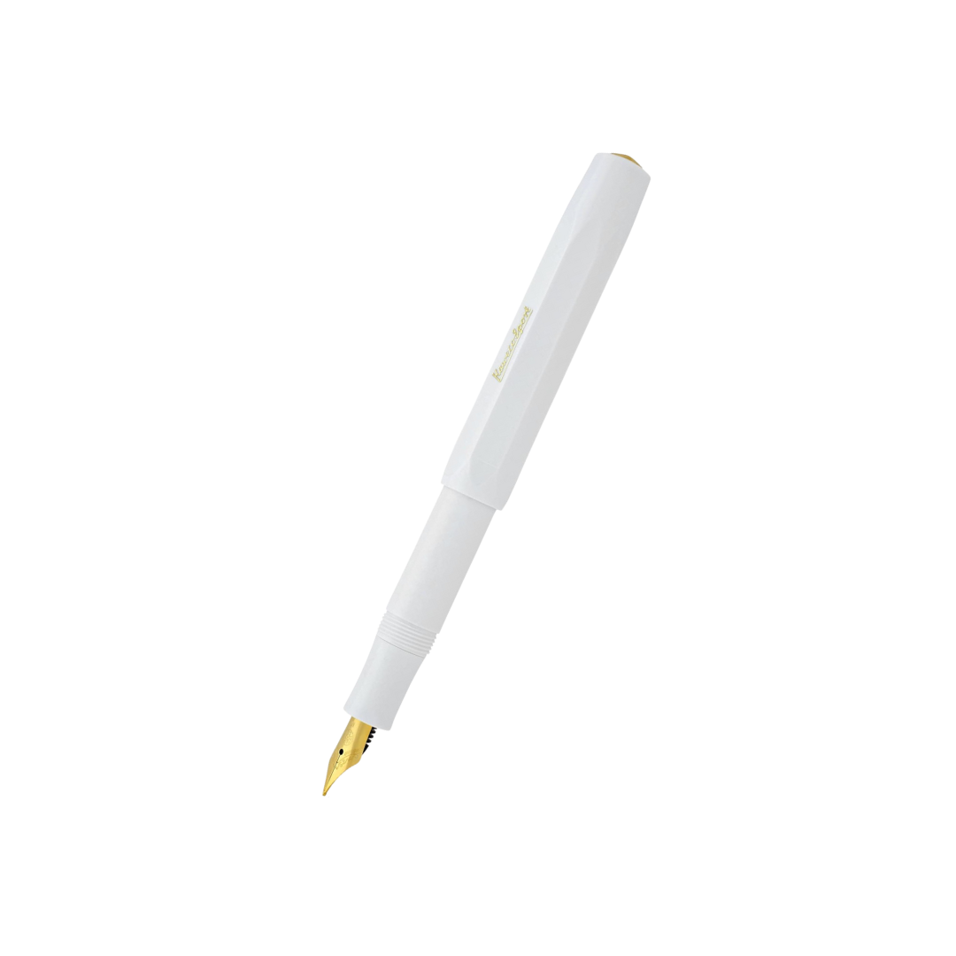 Kaweco Classic Sport Fountain Pen in White — Kaweco fountain pen — precision nib writing instrument, at Cityluxe Singapore stationery store