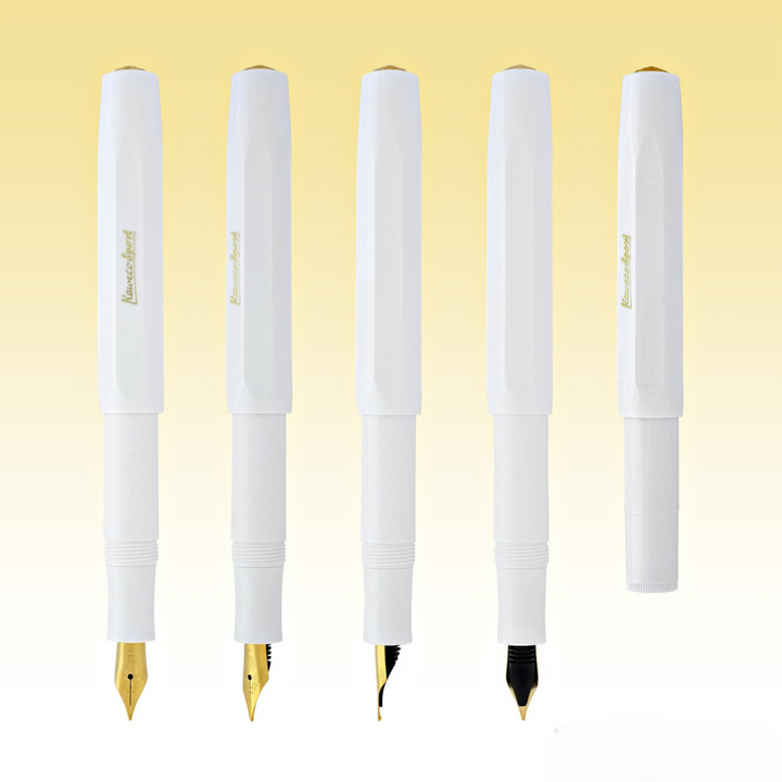 Kaweco Classic Sport Fountain Pen in White — Kaweco fountain pen — precision nib writing instrument, at Cityluxe Singapore stationery store