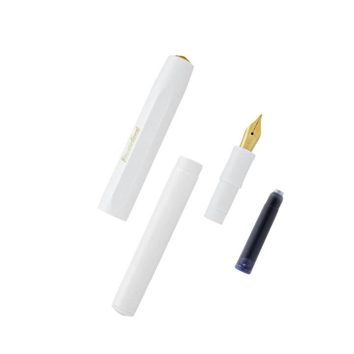 Kaweco Classic Sport Fountain Pen in White — Kaweco fountain pen — precision nib writing instrument, at Cityluxe Singapore stationery store